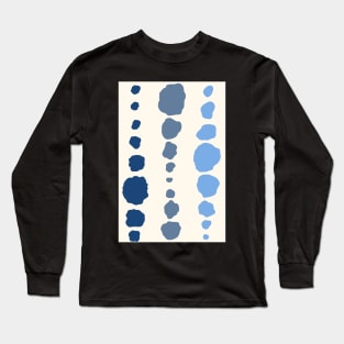 Modern abstract organic polka dots in sea blue tones Long Sleeve T-Shirt